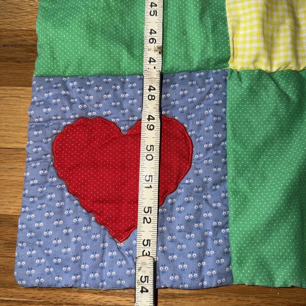 Vintage Handmade Jack in the Baby Quilt 46